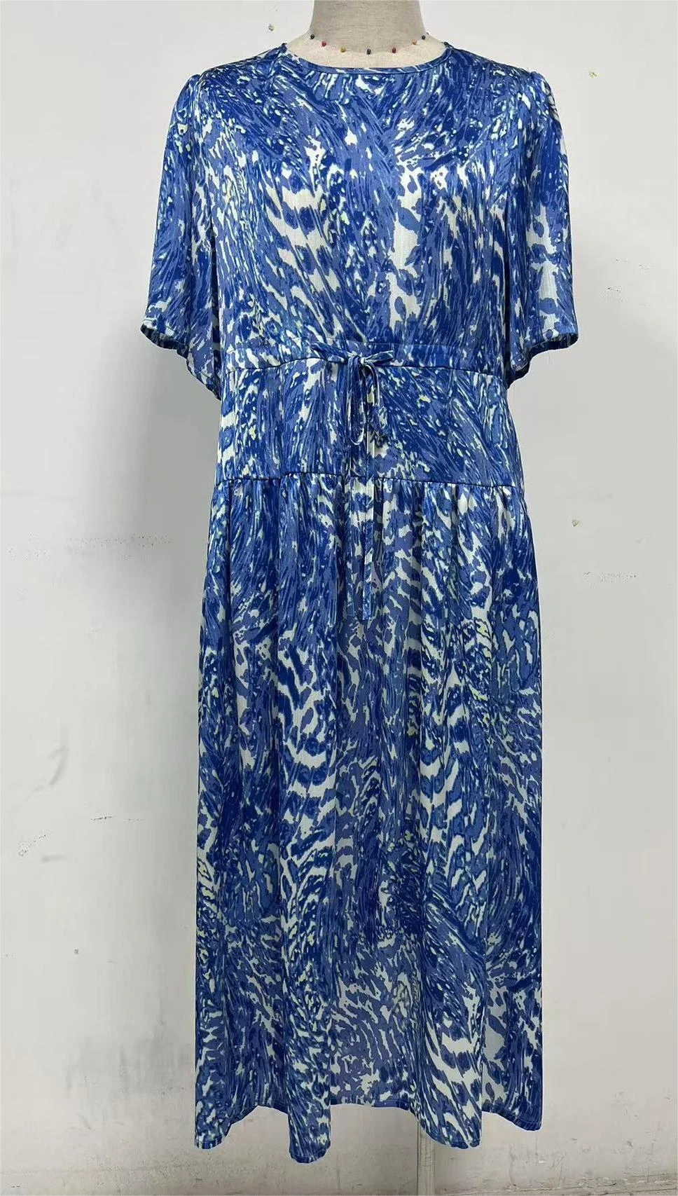 Short sleeve printed dress,Day dress,Daily dress,Casual maxi dress — view 2