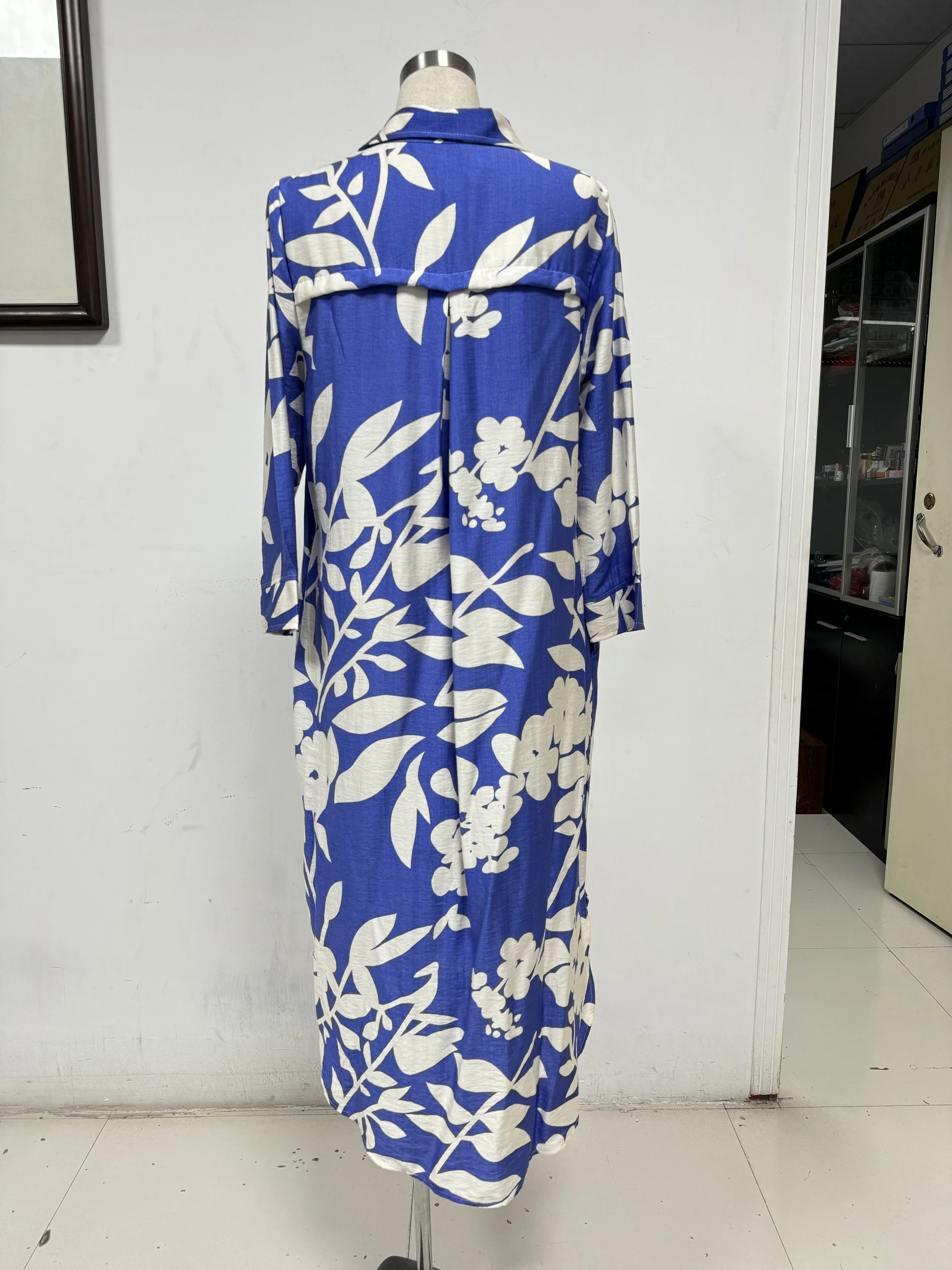 Shirt dress Short sleeve printed dress,Day dress,Daily dress,Casual maxi dress — view 3